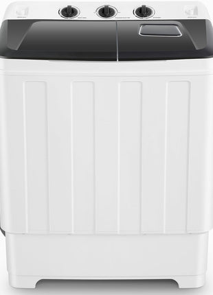 Nictemaw Portable Washing Machine, 19Lbs Washer 11Lbs Spinner, Drain Pump | 30Lbs Large Capacity Washer and Dryer Combo, Twin Tub, Time Control, Easy to Operate, for Apartment Dorms RV Home, Black