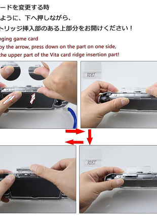 RDFJ Full Cover Compatible with PSVita PCH-1000 Crystal Clear Hard Case for PSVita1000