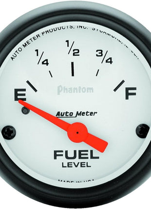 Auto Meter 5716 Phantom Electric Fuel Level Gauge, 2 1/16 inch - Short Sweep/Electric