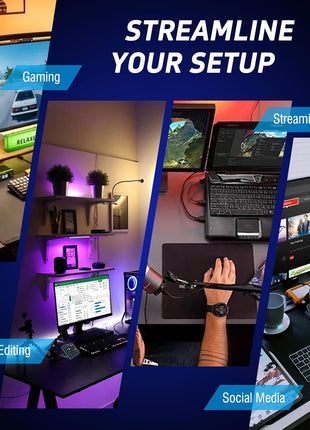 VSDINSIDE Macro Keypad, Stream Controller Deck Gaming Streaming Shortcut Keyboard, 18 Programmable Keys Customizable Visual AI Pad USB Soundboard for OBS, YouTube, Desk Office Setup, Laptop, PC, Mac