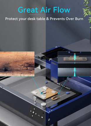 Honeycomb Laser Bed - 500 × 500 × 22mm Working Table with Aluminum Panel for XTool D1 /D1 Pro and Most Engraver Cutting Machine,Engraver Machine Accessories for Smooth Cut
