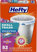 Hefty Small Trash Bags, Fabuloso Scent, 4 Gallon, 52 Count