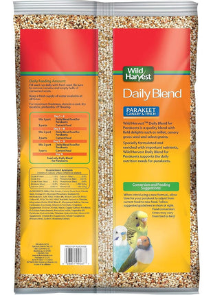 Wild Harvest Daily Blend Nutrition Diet For Parakeet, Canary And Finch 10 Pounds