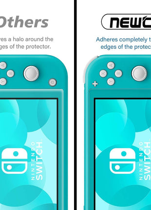 NEW'C 3 Pack Designed for Nintendo Switch lite Screen Protector Tempered Glass, Case Friendly Anti Scratch Bubble Free Ultra Resistant