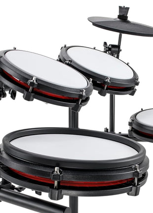 Alesis Nitro Max Electric Drum Set | 10" Dual-Zone Snare, 8" Toms, 10 "Cymbals, Quiet Mesh Heads, Bluetooth, 440+ BFD Sounds, USB MIDI, Drumeo, for Beginners