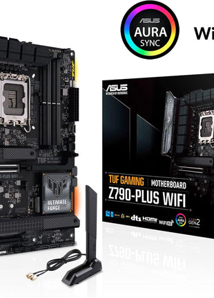 ASUS TUF Gaming Z790-Plus WiFi LGA 1700(Intel 14th,12th &13th Gen) ATX Gaming Motherboard(PCIe 5.0,DDR5,4xM.2 Slots,16+1 DrMOS,WiFi 6,2.5Gb LAN,Front USB 3.2 Gen 2 Type-C,Thunderbolt 4(USB4),Aura RGB)