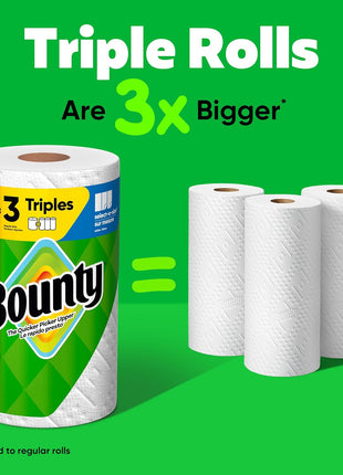 Bounty Select A Size Paper Towels, White, 8 Triple Rolls = 24 Regular Rolls
