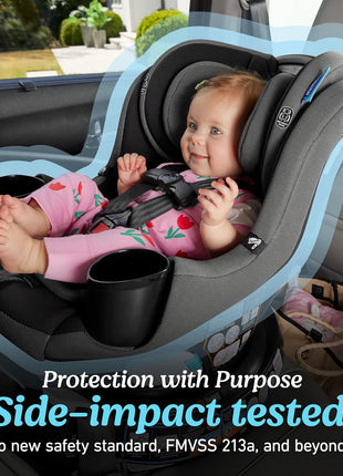 Graco EasyTurn 360 2-in-1 Rotating Convertible Car Seat, 360 Degree Rotating Infant to Toddler Rotating Car Seat, 2 Modes Rear and Forward Facing, Slim Design, Cyran