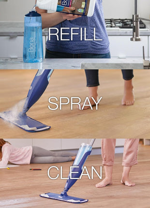 Bona Hardwood Floor Cleaner Refill   128 fl oz   Unscented   Refill for Bona Spray Mops and Spray Bottles   Residue Free Floor Cleaning Solution for Wood Floors