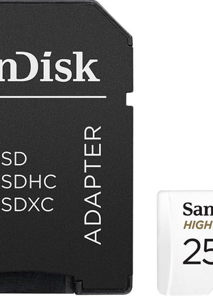 SANDISK 256GB High Endurance Video microSDXC Card with Adapter for dash cam and home monitoring systems - C10, U3, V30, 4K UHD, Micro SD Card - SDSQQNR-256G-GN6IA