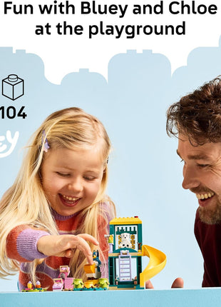 LEGO Bluey Playground Fun with Bluey and Chloe Sensory Building Blocks - Preschool Pretend Play & Learning Toys for Kids - 4 Year Old Girl & Boy Birthday Gifts - 11201