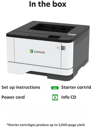 Lexmark MS431DN Laser Printer - Monochrome - 42 ppm Mono - 2400 dpi Print - Automatic Duplex Print - 100 Sheets Input - Gigabit Ethernet