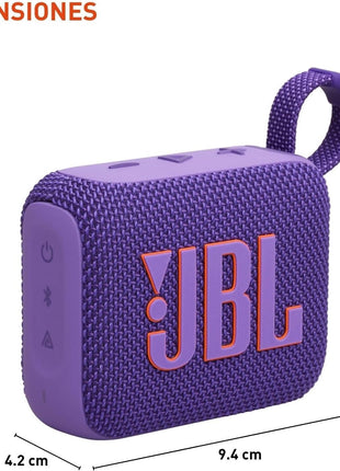 JBL Go 4 - Ultra-Portable, Waterproof and Dustproof Bluetooth Speaker, Big JBL Pro Sound with Punchy bass, 7-Hour Built-in Battery, Made in Part with Recycled Materials (Purple)