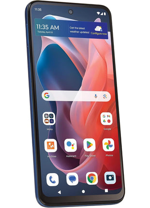 Tracfone Moto G Play (2023) [Activation Promotion], 32GB, Blue, Includes 1500Min/1500Txt/1500MB, 365 Days Service Plan - Prepaid Smartphone
