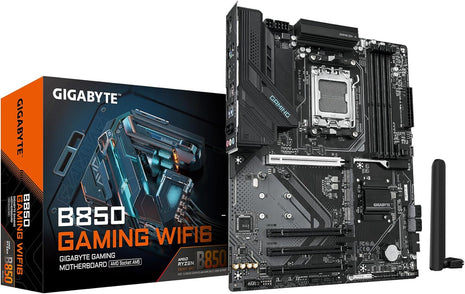GIGABYTE B850 Gaming WIFI6 AMD AM5 ATX Motherboard, Support AMD Ryzen 9000/8000/7000 Series, DDR5, 6+2+2 Power Phase, 3X M.2, PCIe 5.0, USB-C, WIFI6, GbE LAN, EZ-Latch, 5-Year Warranty