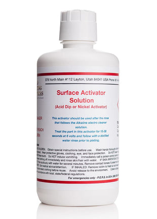 32 oz/1 Liter - Surface Activator Solution - (Activator for Nickel, Copper, Brass, & Silver)