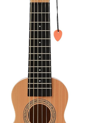 23" Acoustic Guitar, Kids 6 String Toy Guitar - Realistic Steel Strings - Beginner Practice First Musical Instrument for Children, Toddlers (Natural)