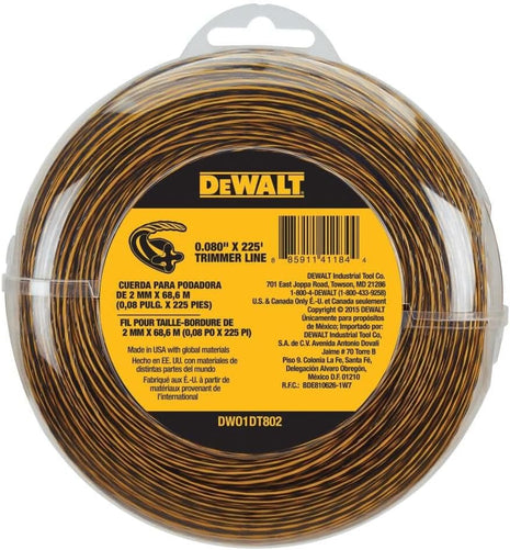 DEWALT Trimmer Line, 225-Foot by 0.080-Inch (DWO1DT802)