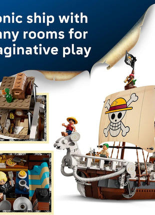 LEGO ONE PIECE The Going Merry Pirate Ship Building Blocks - Pretend Play Adventure Toy for Boys & Girls, 10+ - Straw Hat Crew Toy Figures & Playset for Anime Fans - Gift Idea for Birthdays - 75639