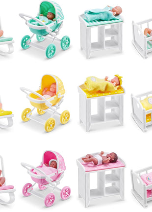 5 Surprise My Mini Baby Series 1 (2 Pack) by ZURU, Collectible Mystery Capsule, Toy for Girls, Realistic Miniature Baby, Playset and Accessories
