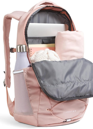 THE NORTH FACE Women's Jester Everyday Laptop Backpack | Commuter Travel Bag with Laptop Sleeve, Water-Repellent Finish, Spacious Compartment, Pink Moss, One Size