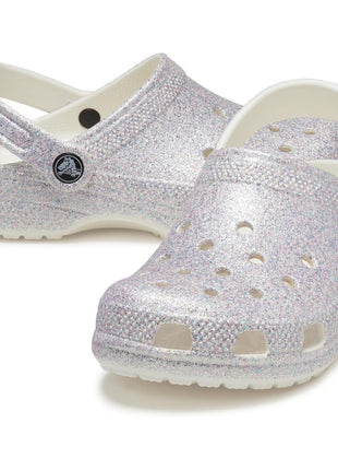 Crocs Kids Unisex Classic Glitter Clogs (Toddler) Frosted Glitter 10M Toddler