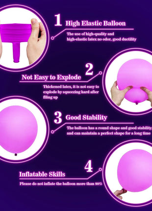 100 Pcs UV Neon Balloons, Neon Glow Party Balloons UV BlackLight Balloons glow in the dark party supplies for Birthday Decorations Wedding Glow Party Supplies Light up Balloons