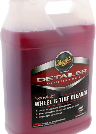 Meguiar's D14301 Non Acid Tire and Wheel Cleaner, Pre-Diluted, No Mixing Required Car Wheel Cleaner - 1 Gallon Wheel Cleaner 128 Fl Oz