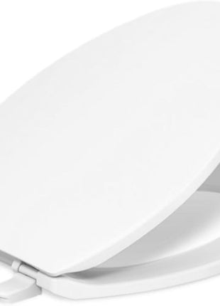 KOHLER 20110-0 Brevia, Slow Close Toilet Seat, Elongated Toilet Seat, Grip-Tight Bumpers Quick-Attach Hardware, White