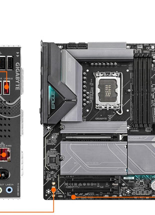 GIGABYTE Z890 Eagle WIFI7 Intel Core Ultra (Series 2) LGA 1851 Motherboard, ATX, DDR5, 4X M.2, PCIe 5.0, USB4, WIFI7, 2.5GbE LAN, EZ-Latch