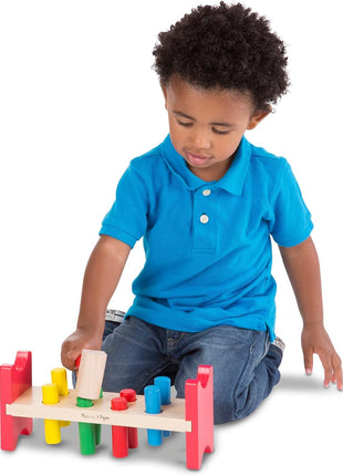 Melissa and Doug MD496 Pound-a-Peg Classic Toy Set (10 Pieces)