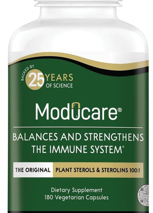 Moducare Immune Support - Plant Sterols & Sterolins for Immune System Modulation - Optimal Health Support* - Non-GMO, Gluten-Free & Dairy-Free - 180 Vegetarian Capsules (180 Servings)