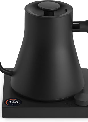 Fellow Stagg EKG Pro Gooseneck Electric Kettle, Brew Timer, 0.9 Liter | To-the-Degree Temp Control, Color LCD, Temp Hold, Stainless Steel, for Pour-Over Coffee & Tea, Quick Heating, Matte Black