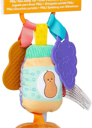 Melissa & Doug Baby Multi-Sensory PB and J Take-Along Clip-On Toy 6-Piece Set