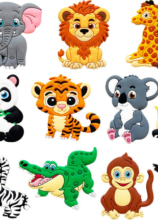 Fridge Magnets for Toddlers Wild Animal - Refrigerator Magnets for Kids - Large Cute Soft Full Back Magnetic Animals for Fridge - Toddler Magnets for Refrigerator - Rubber Big Size Kid Magnet Toys