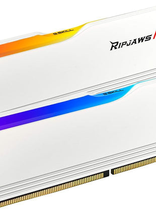G.SKILL Ripjaws M5 RGB Series (Intel XMP 3.0) DDR5 RAM 32GB (2X 16GB) 6800MT/s CL34-45-45-108 1.40V Desktop Computer Memory UDIMM - Matte White (F5-6800J3445G16GX2-RM5RW)
