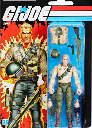 G.I. Joe Classified Series Retro Cardback Duke, Collectible 6-Inch Action Figure with 10 Accessories