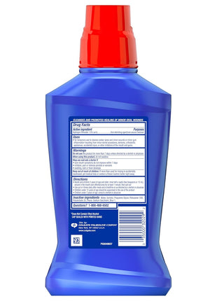 Colgate Peroxyl Antiseptic Mouthwash and Mouth Sore Rinse, 1.5% Hydrogen Peroxide, Mild Mint - 500ml, 16.9 Fluid Ounces