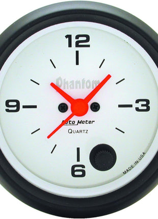 Auto Meter 5885 Phantom Clock,2.625 in.