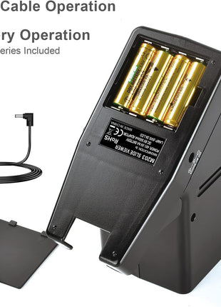DIGITNOW 35mm Slide Viewer, 3X Magnification and Desk Top LED Lighted Illuminated Viewing and Battery Operation-for 35mm Slides & Positive Film Negatives 4AA Batteries Included