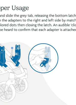 UPPAbaby Lower Adapter for Vista - Fits RumbleSeat V3, Bassinet, Aria, Mesa