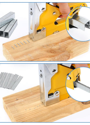 Heavy Duty T50 Staples & 18GA Brad Nails Galvanized 2400 Pcs 6 Sizes | 400 per Size: 5/16", 3/8", 1/2", 9/16" T50 Staples and 3/8", 1/2" Brad Nails Assorted Size Project Pack fit T50 Staplers