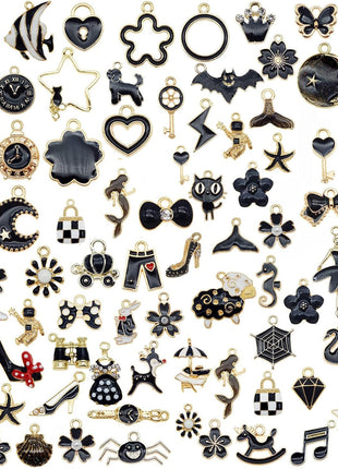 30pcs Mixed Enamel Charms Pendants for Jewelry Making Bulk lot Necklace Earrings Bracelet Craft Findings