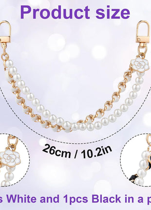 2Pcs Pearl Purse Chain
