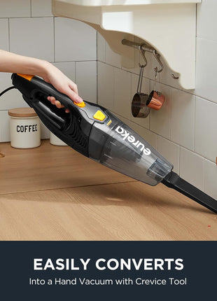Eureka Blaze Stick Vacuum Cleaner, Powerful Suction 3 in 1 Small Handheld Vac with Filter for Hard Floor Lightweight Upright Home Pet Hair, Dark Black