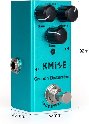 Kmise Crunch Distortion Electric Guitar Effects Pedal Mini Single Type DC 9V True Bypass