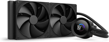 NZXT Kraken Plus 280 – AIO CPU Liquid Cooler – 280mm Radiator – 2 x F140P Fans – Customizable 1.54 inch Square LCD – AMD® AM5, AM4 – Intel® LGA 1851/1700, 1200/115X – Black