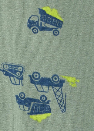 Simple Joys by Carter's Baby Boys' 3-Pack Snug Fit Footless Cotton Pajamas, Blue Stripe/Green Trucks/White Dinosaur, 3T