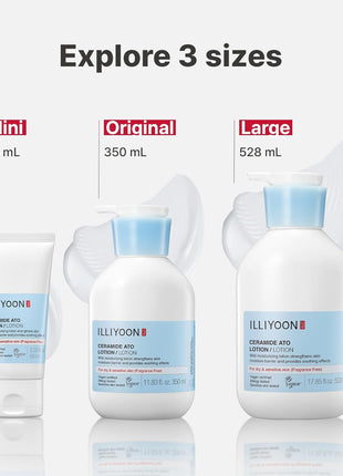 ILLIYOON Ceramide Ato Lotion 528ml(17.85oz) | Daily Moisturizing Lotion for All Skin Types | Deep Moisturizing and Soothing Effect | Korean Skin Care