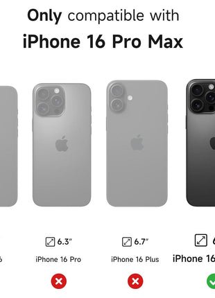 SURITCH for iPhone 16 Pro Max Case with Magnetic Camera Slide Cover and Adjustable Kickstand, Compatible with MagSafe, Shockproof Bumper Case Slim Protective Cover 6.9 Inch, Black